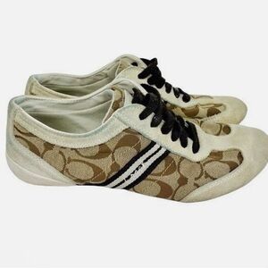 Coach Tan and Black Sneakers